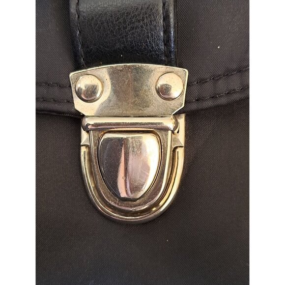 Frankie & Johnnie Black Nylon Purse Backpack With Silver Travel - Picture 3 of 9